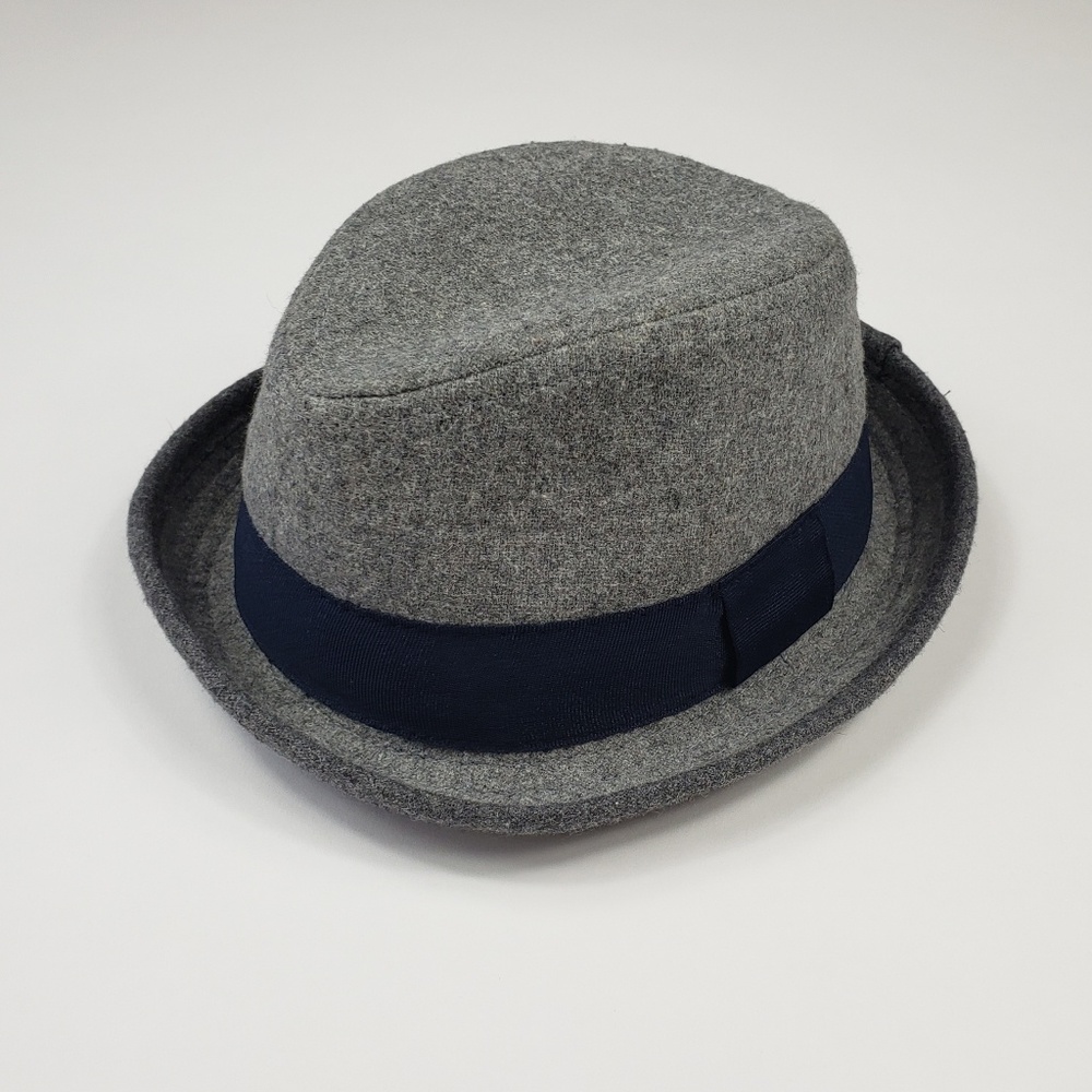 Toddler gray wool fedora, size small